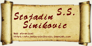 Stojadin Šiniković vizit kartica